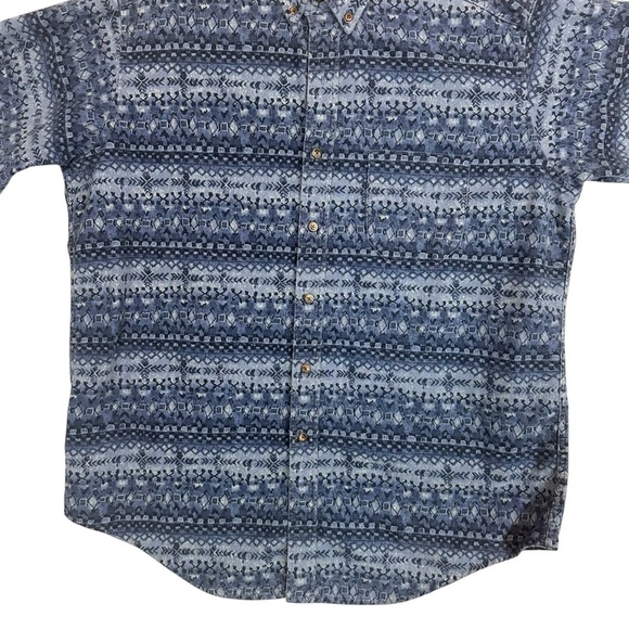 L.L. Bean Mens XL Aztec Chamois Shirt USA Made Vintage Rugged Cabincore Flannel - Picture 4 of 12